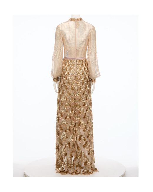 Valentino Natural Long-Sleeved Dress