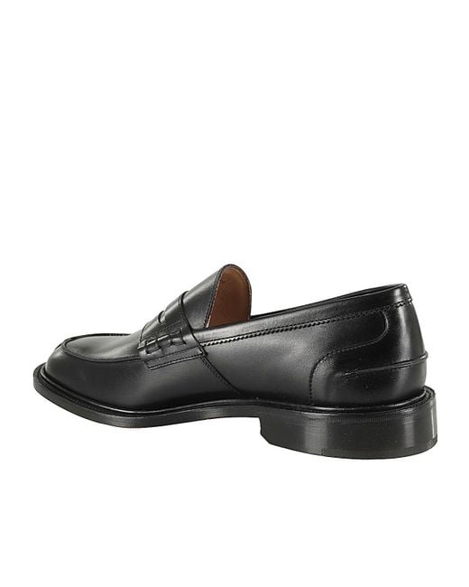 Tricker's Black Leather Loafers for men