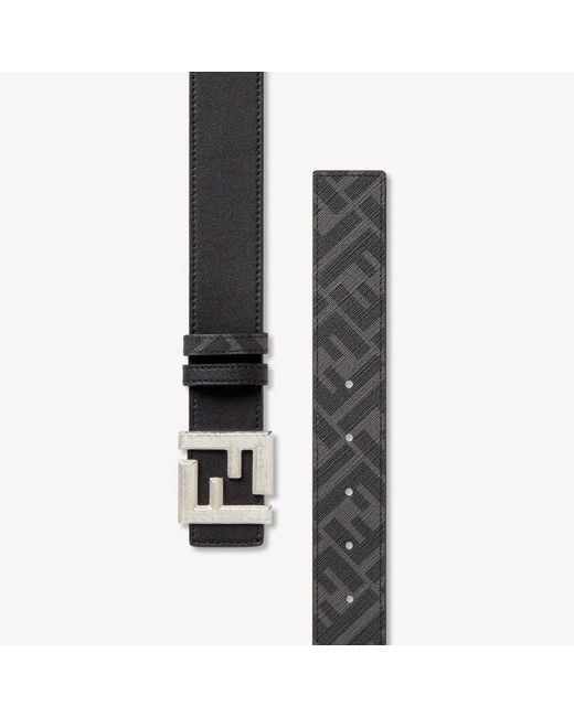 Fendi White Squared Ff Reversible Belt for men