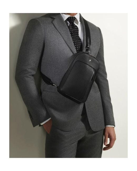 Montblanc Black Companion Medium On-Body Bag for men