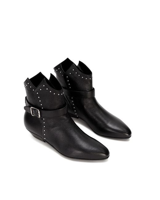 Saint Laurent Black Logo Short Boots