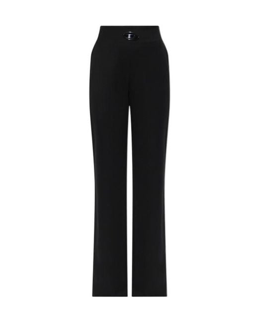 DIESEL Black Logo Plaque Trousers