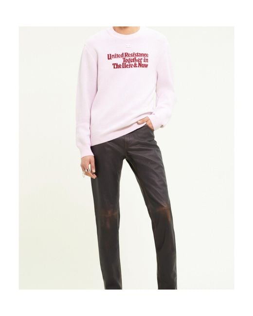 Courreges Pink Jacquard Wool Sweater for men