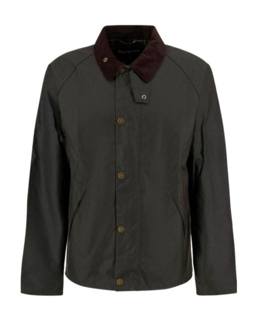 Barbour Black Button-Up Jacket for men