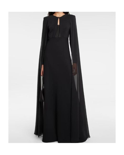 Roland Mouret Black Chiffon Gown