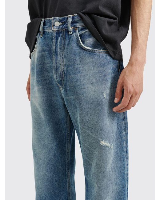Acne Blue Belt-Loop Jeans for men