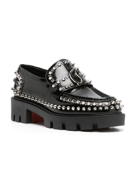 Christian Louboutin Black Riveted Love Shoes