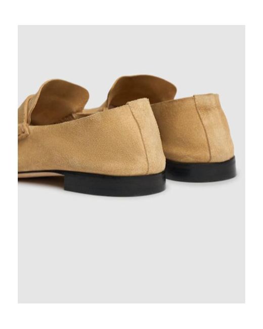 The Row Natural Soft Suede Loafers