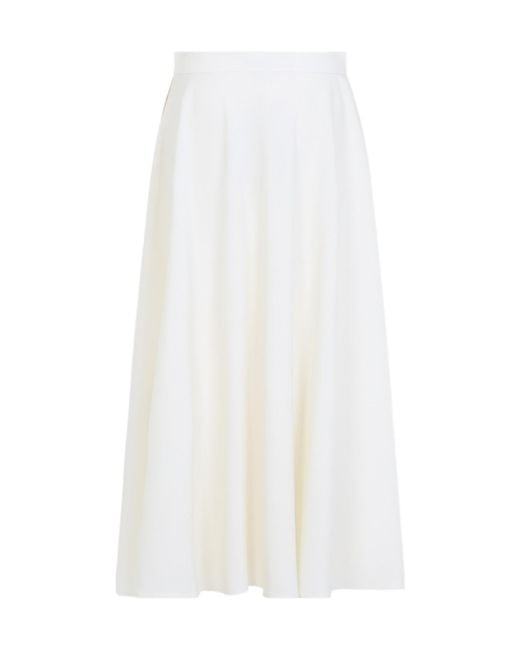 Ralph Lauren White Kenzie A-Line Skirt