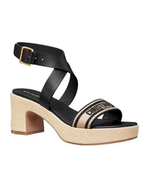 Dior Black Dway Heeled Sandal