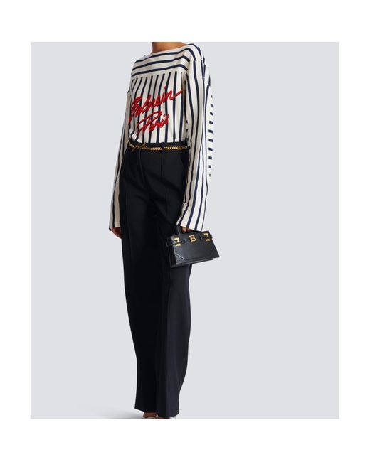 Balmain Black Small B-Buzz Top Handle Bag