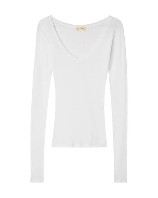 American Vintage White Long-Sleeved T-Shirt