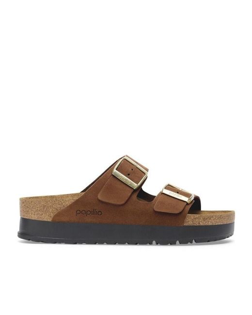 Birkenstock Brown Arizona Pap Flex Platform Sandals