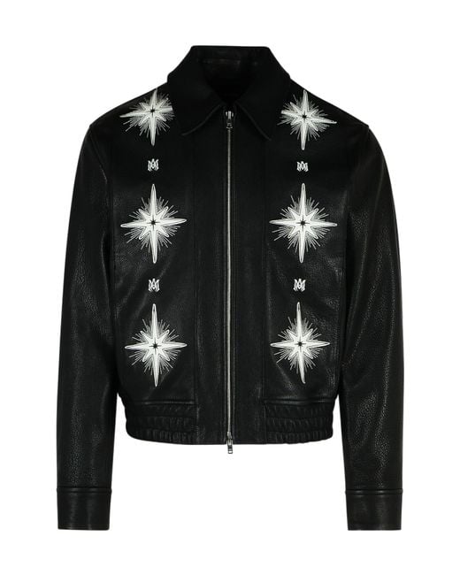 Amiri Black Starburst Zipped Jacket for men