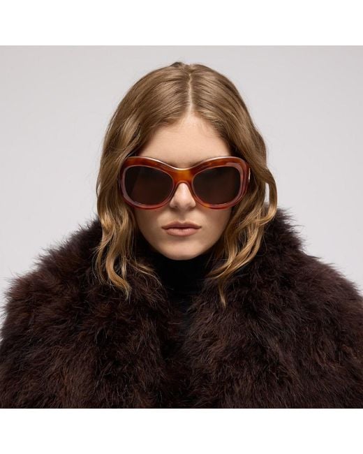 Gucci Pink Round Frame Sunglasses