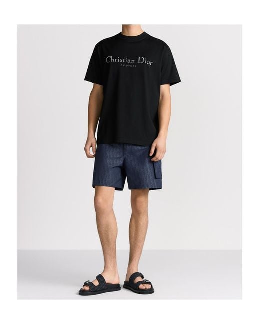 Dior Black Christian Couture T-Shirt, Relaxed Fit for men