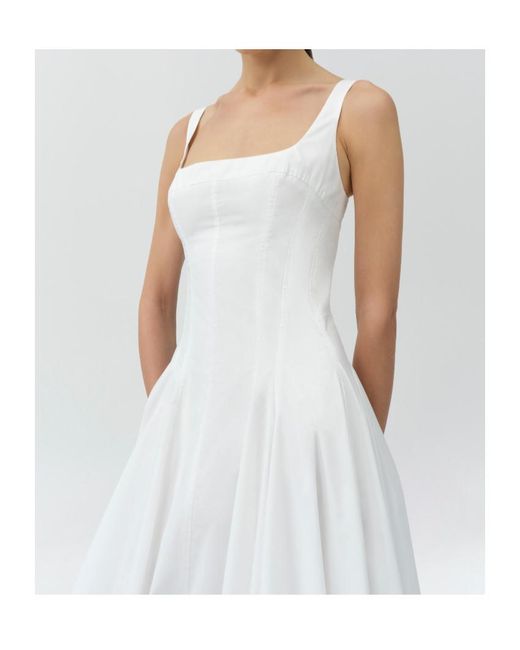 Jonathan Simkhai White Hally Cotton Midi Dress