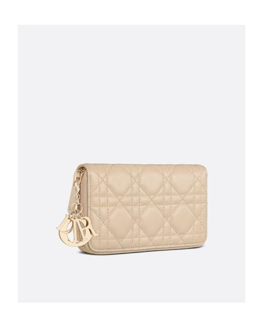 Dior Natural Medium Lady Zipped Wallet