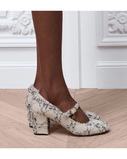 Dior White Round-Toe High Heels