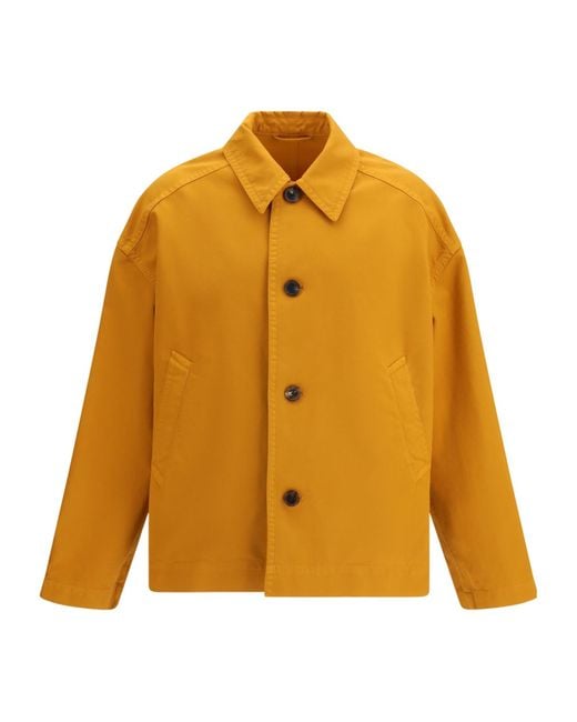 Dries Van Noten Yellow Long-Sleeved Casual Jacket for men