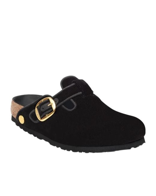 Birkenstock Black Boston Big Buckle Sandals