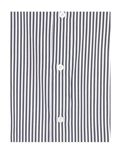 Tom Ford Blue Striped Long-Sleeved Shirt for men