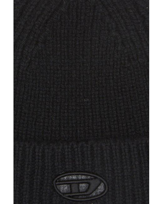 DIESEL Black Logo Patch Hat