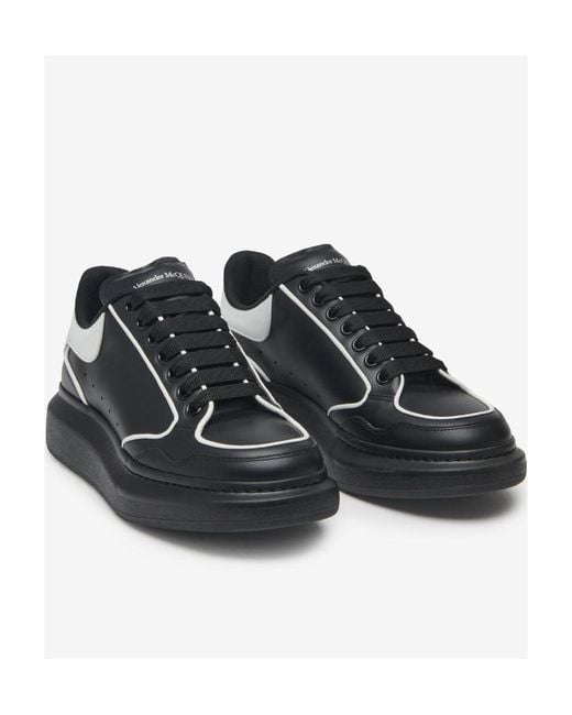 McQueen Black Oversized Low-Top Sneakers for men
