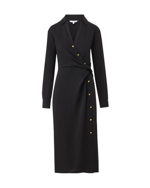 Veronica Beard Black Wright Midi Dress