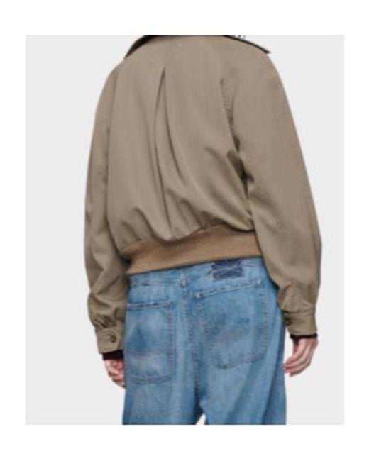 Maison Margiela Natural Zip-Up Bomber Jacket