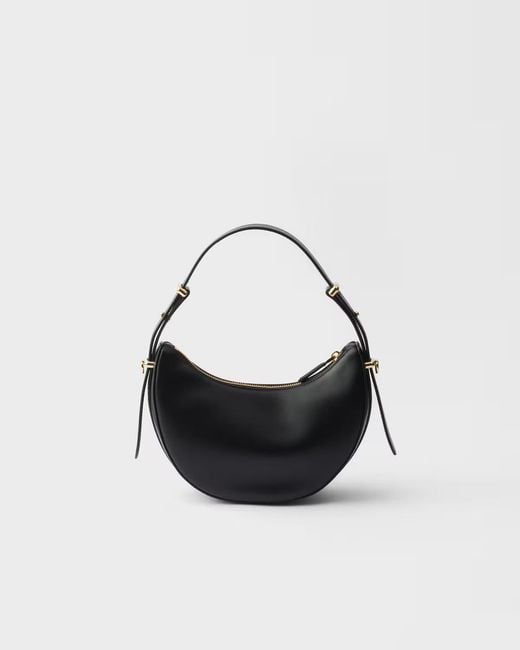 Prada Black Arqué Mini Leather Shoulder Bag