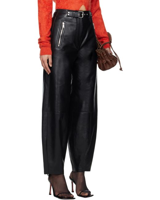 Nanushka Red Buckle-Detail Trousers