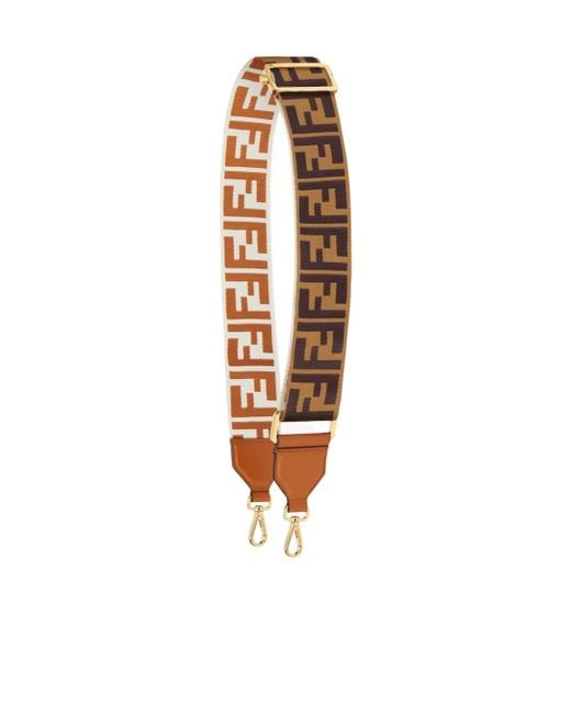 Fendi White Webbing Reversible Shoulder Strap