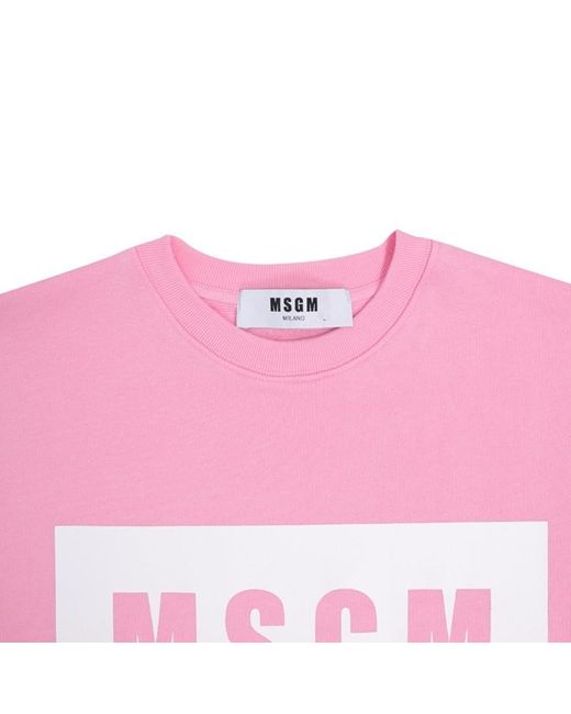 MSGM Pink Logo Details Sweater