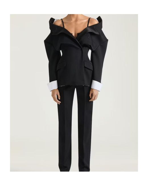 Givenchy Black Single-Breasted Slashed Jacket