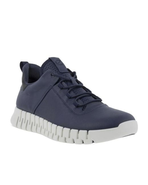 Ecco Blue Laced Sneakers for men