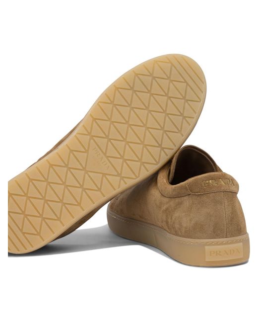 Prada Brown Suede Sneakers for men