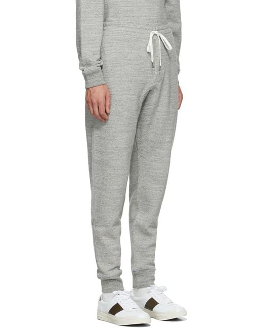 Tom Ford Gray Drawstring Slim Cut Track Pants for men