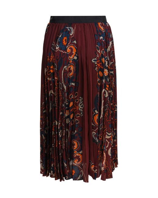 Sacai Purple Printed Skirt