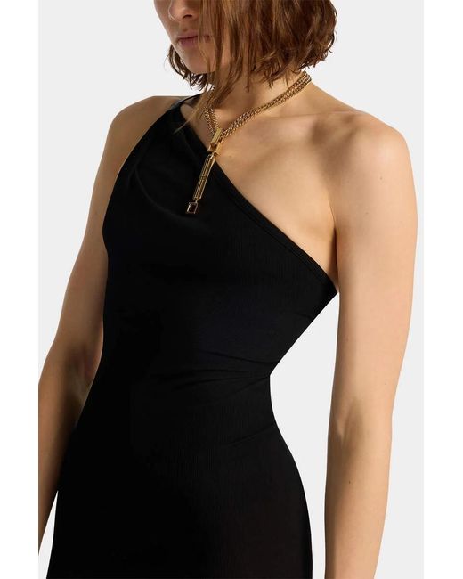 DSquared² Black Chic Night Mini Jersey Dress
