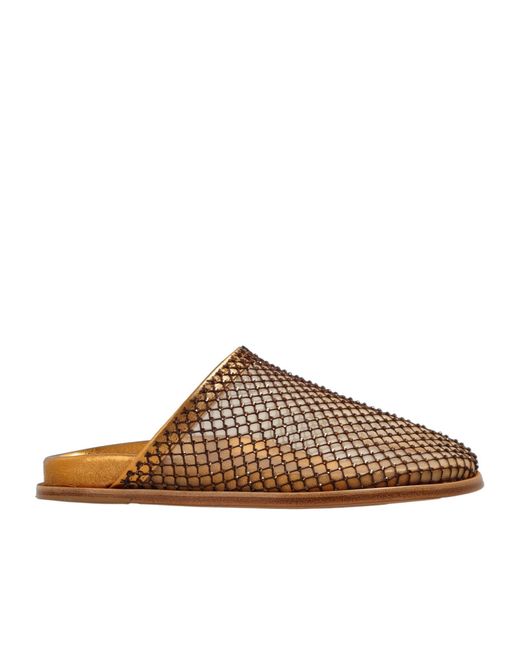 Forte_forte Brown Round-Toe Slippers