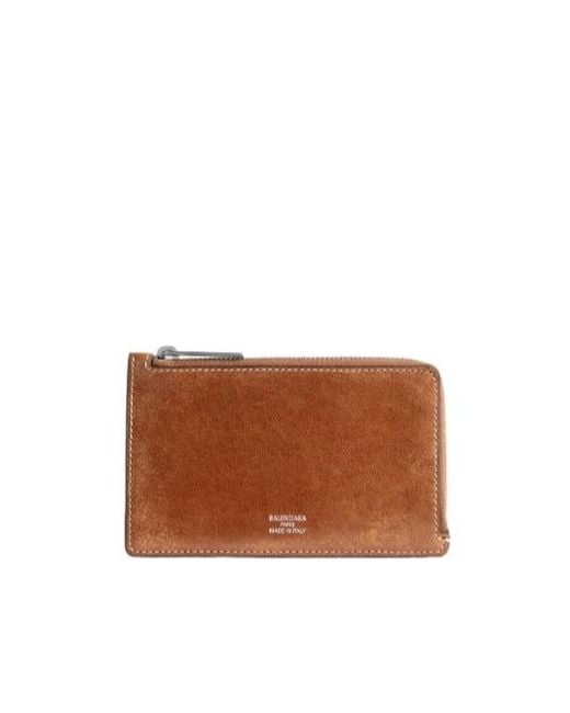 Balenciaga Brown Envelope Long Coin And Card Holder