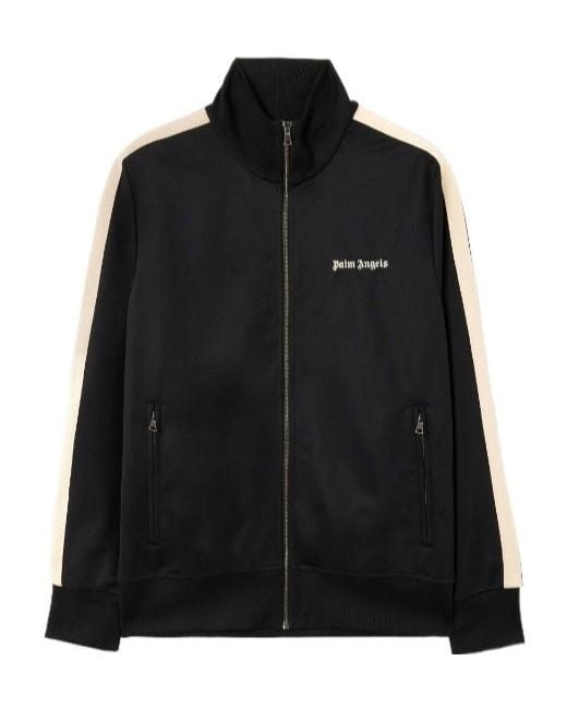 Palm Angels Black Classic Logo Track Jacket for men