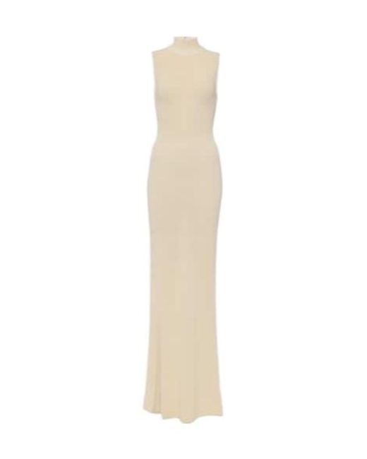 AYA MUSE White High-Necked Dress