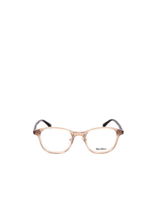 Max Mara Natural Rectangle Frame Glasses