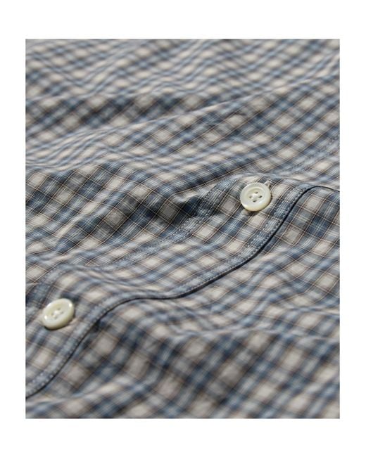 Norse Projects Gray Fine Check Shirt for men