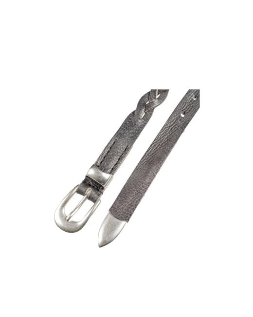 Our Legacy White Braided Leather Belt for men