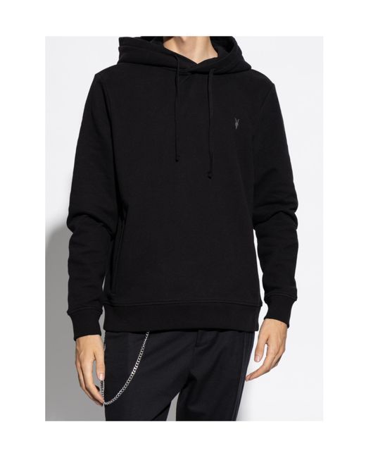 AllSaints Black Signature Embroidered Sweater for men