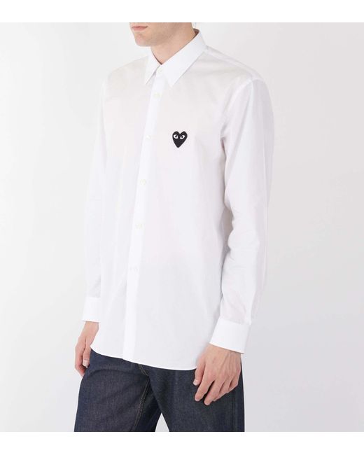 COMME DES GARÇONS PLAY White Long-Sleeved Shirt for men