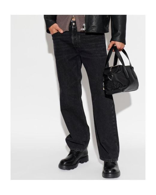 DIESEL Black Belt Loop Jeans for men